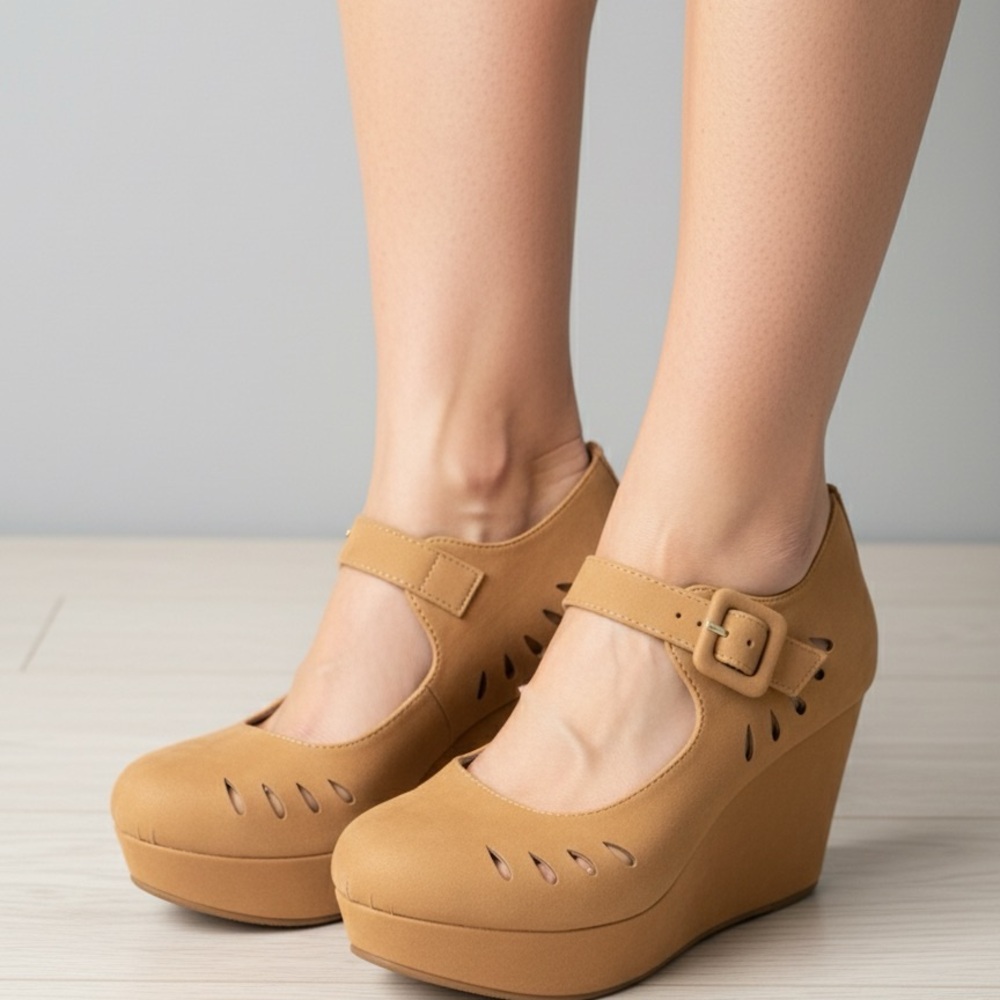 Pierre Dumas Tan Wedges